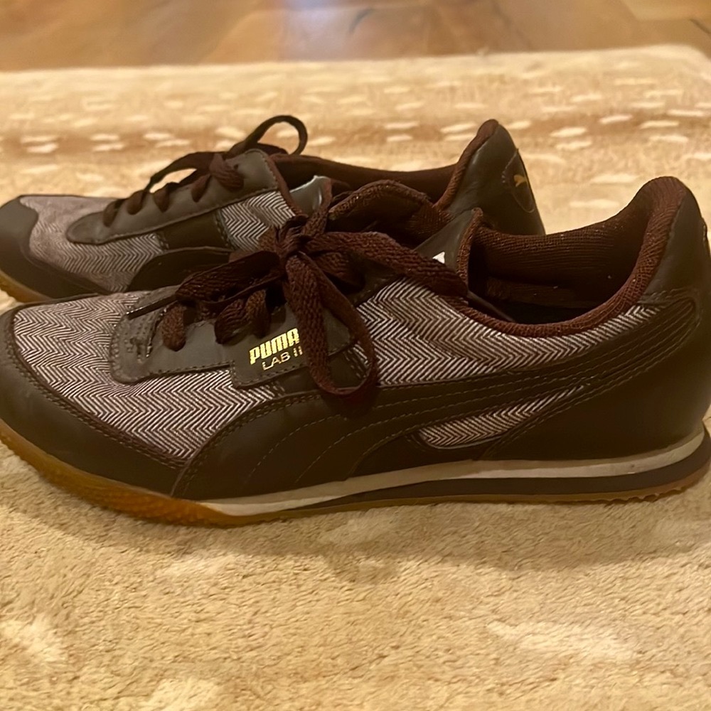 Puma Lab II Herringbone Sneakers EUC